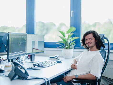 Portraits eines Mitarbeitenden bei Glasbau Wiedemann